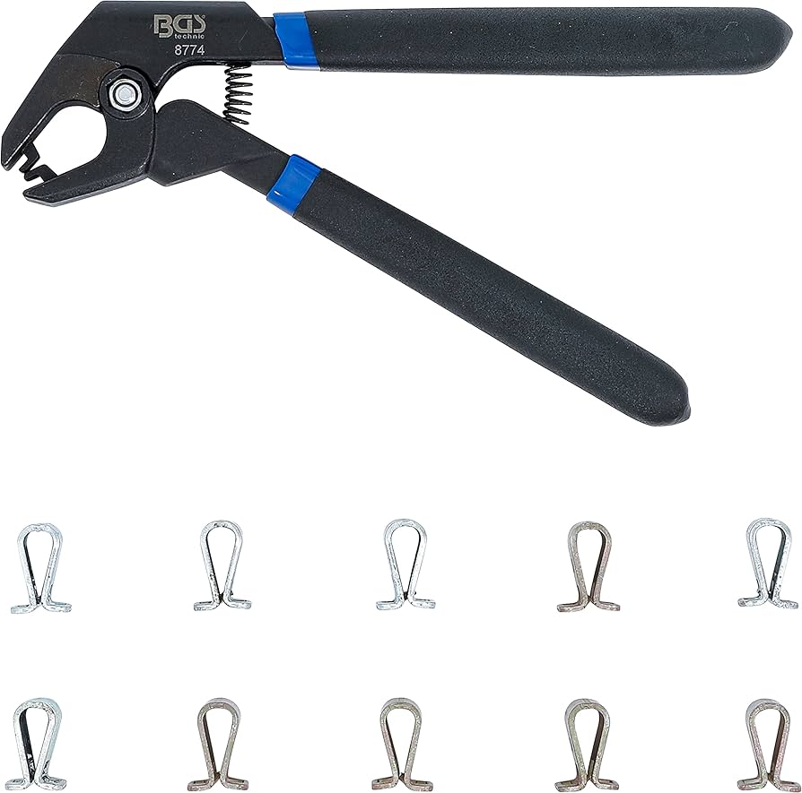 Lis &品 BGS 8774 | Fixing Clamps Set with Pliers | 11 pcs.: Amazon